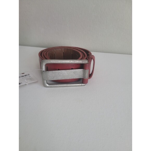 Free People Red Leather Grunge Belt Sz M/L main image 7